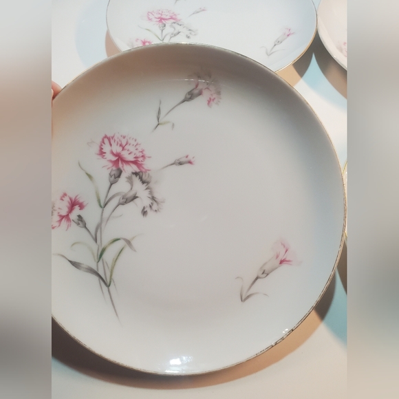 Vintage Fine China Royal Coart Japan , Carnation, dinner plates, set of 4 - Picture 6 of 9